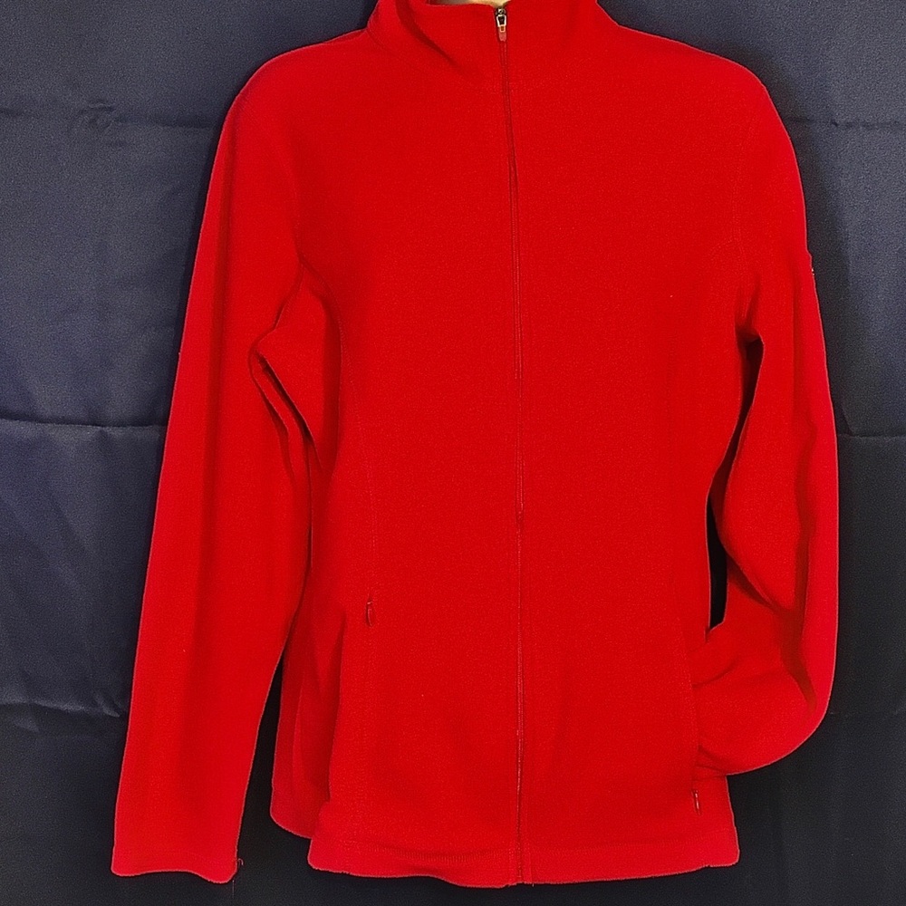 LL Bean Red Fleece Full Zip